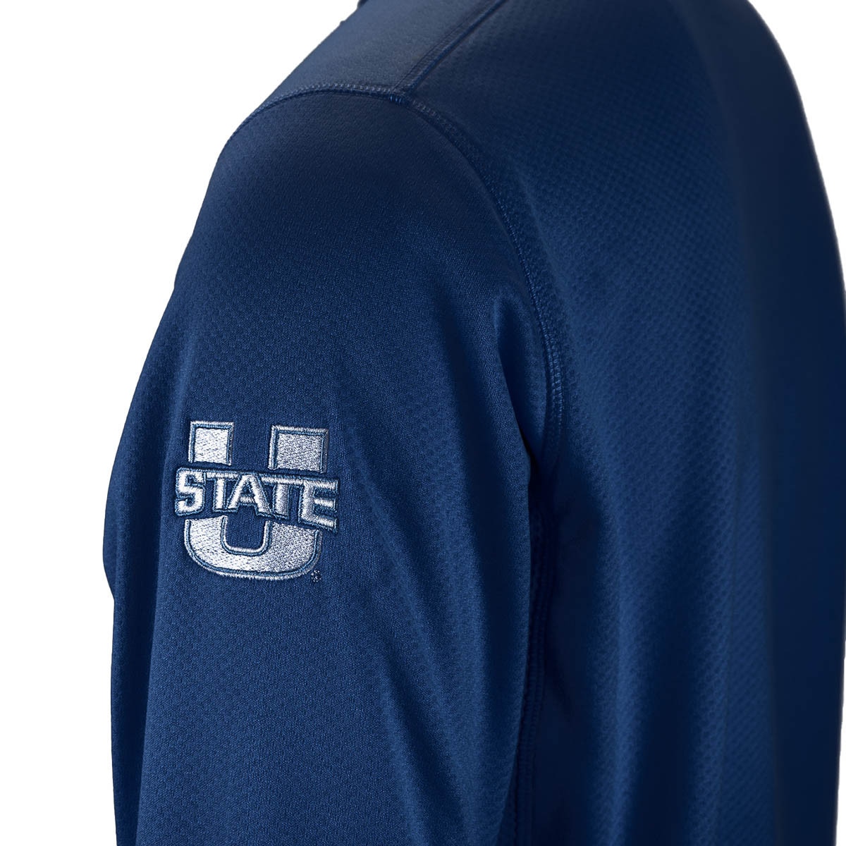 nike 1/4-zip aggies script u-state embroidered on sleeve navy